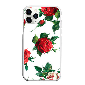 Чехол для iPhone 11 Pro Max матовый с принтом Розы в городе Новоалтайск, Силикон |  | арт | белая роза | белые розы | белые цветы | белый цветок | большие цветы | большой цветок | красная роза | красные розы | красные цветы | красный цветок | поле | поле цветов | рисунок | роза | розы