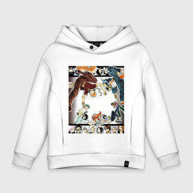 Детское худи Oversize хлопок с принтом Bleach girls and boys в городе Новоалтайск, френч-терри — 70% хлопок, 30% полиэстер. Мягкий теплый начес внутри —100% хлопок | боковые карманы, эластичные манжеты и нижняя кромка, капюшон на магнитной кнопке | anime | art | bleach | boys | girls | manga | аниме | арт | блич | манга | парень