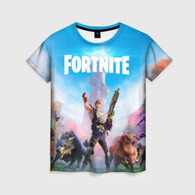 Женская футболка 3D с принтом Fortnite Новая Глава в городе Новоалтайск, 100% полиэфир ( синтетическое хлопкоподобное полотно) | прямой крой, круглый вырез горловины, длина до линии бедер | 2 глава | epic games | fortnite | jonesy | джонси | джоунзи | фортнайт