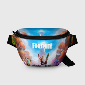 Поясная сумка 3D с принтом Fortnite Новая Глава в городе Новоалтайск, 100% полиэстер | плотная ткань, ремень с регулируемой длиной, внутри несколько карманов для мелочей, основное отделение и карман с обратной стороны сумки застегиваются на молнию | 2 глава | epic games | fortnite | jonesy | джонси | джоунзи | фортнайт