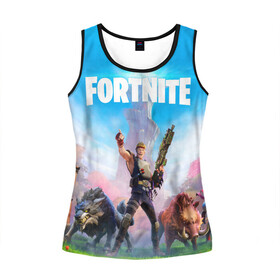 Женская майка 3D с принтом Fortnite Новая Глава в городе Новоалтайск, 100% полиэстер | круглая горловина, прямой силуэт, длина до линии бедра | 2 глава | epic games | fortnite | jonesy | джонси | джоунзи | фортнайт