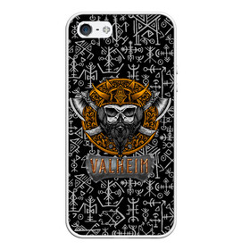 Чехол для iPhone 5/5S матовый с принтом Valheim Череп викинга в городе Новоалтайск, Силикон | Область печати: задняя сторона чехла, без боковых панелей | Тематика изображения на принте: fantasy | mmo | valheim | valve | валхейм | вальхейм | викинги | выживалка | игра | королевская битва | ммо | ролевая игра | фэнтази