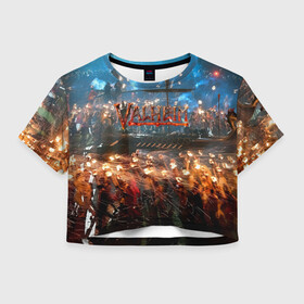 Женская футболка Crop-top 3D с принтом Valheim Корабль в городе Новоалтайск, 100% полиэстер | круглая горловина, длина футболки до линии талии, рукава с отворотами | fantasy | mmo | valheim | valve | валхейм | вальхейм | викинги | выживалка | игра | королевская битва | ммо | ролевая игра | фэнтази