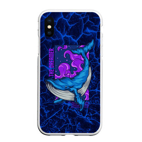 Чехол для iPhone XS Max матовый с принтом Кит мечтатель The dreamer в городе Новоалтайск, Силикон | Область печати: задняя сторона чехла, без боковых панелей | the dreamer | вода | волны | кит | мечта | мечтатель | море | океан | подводный мир | рыба