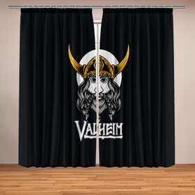 Фотошторы с принтом Valheim Viking в городе Новоалтайск, Блэкаут (светозащита 90%) / Габардин (светозащита 40% | 2 полотна шириной по 145 см; Высота 200-300 см; Крепление: шторная лента (на крючки); | fantasy | mmo | valheim | valve | валхейм | вальхейм | викинги | выживалка | игра | королевская битва | ммо | ролевая игра | фэнтази