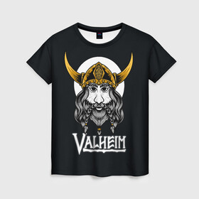 Женская футболка 3D с принтом Valheim Viking в городе Новоалтайск, 100% полиэфир ( синтетическое хлопкоподобное полотно) | прямой крой, круглый вырез горловины, длина до линии бедер | fantasy | mmo | valheim | valve | валхейм | вальхейм | викинги | выживалка | игра | королевская битва | ммо | ролевая игра | фэнтази