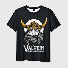Мужская футболка 3D с принтом Valheim Viking в городе Новоалтайск, 100% полиэфир | прямой крой, круглый вырез горловины, длина до линии бедер | fantasy | mmo | valheim | valve | валхейм | вальхейм | викинги | выживалка | игра | королевская битва | ммо | ролевая игра | фэнтази