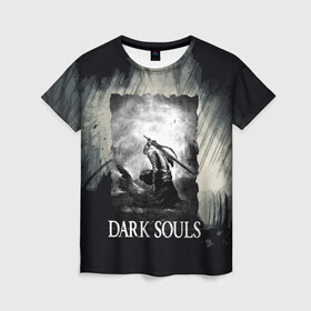 Женская футболка 3D с принтом DARK SOULS 3 в городе Новоалтайск, 100% полиэфир ( синтетическое хлопкоподобное полотно) | прямой крой, круглый вырез горловины, длина до линии бедер | dark souls | darksouls | tegunvte | демоны | рыцарь | средневековье | темные души