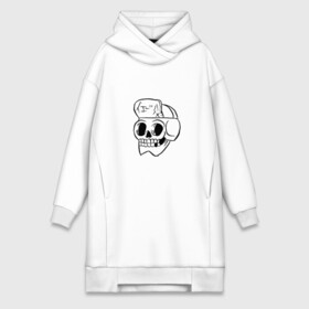 Платье-худи хлопок с принтом Череп в городе Новоалтайск,  |  | skull | голова | скелет | череп | черепок