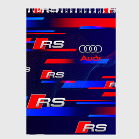 Скетчбук (блокнот) с принтом AUDI RS SPORT / АУДИ РС СПОРТ в городе Новоалтайск, 100% бумага
 | 48 листов, плотность листов — 100 г/м2, плотность картонной обложки — 250 г/м2. Листы скреплены сверху удобной пружинной спиралью | audi | car | q5 | q6 | q7 | rs. | sportcar | а3 | а4 | а6 | а8 | авто | автомобиль | ауди | рс | спорт | спорткар