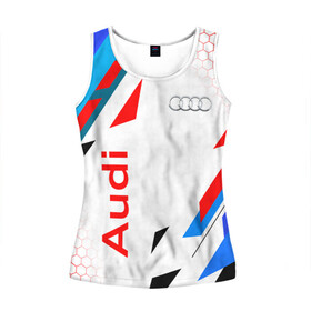 Женская майка 3D с принтом AUDI / АУДИ / SPORT в городе Новоалтайск, 100% полиэстер | круглая горловина, прямой силуэт, длина до линии бедра | audi | car | q5 | q6 | q7 | rs | sportcar | а3 | а4 | а6 | а8 | авто | автомобиль | ауди | рс. | спорт | спорткар