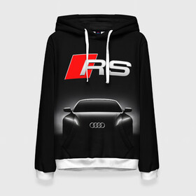 Женская толстовка 3D с принтом AUDI RS BLACK / АУДИ РС ЧЕРНЫЙ в городе Новоалтайск, 100% полиэстер  | двухслойный капюшон со шнурком для регулировки, мягкие манжеты на рукавах и по низу толстовки, спереди карман-кенгуру с мягким внутренним слоем. | audi | car | q5 | q6 | q7 | rs | sportcar | а3 | а4 | а6 | а8 | авто | автомобиль | ауди | гонки | ночь. | рс | спорт | спорткар