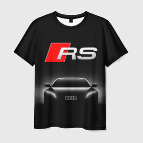 Мужская футболка 3D с принтом AUDI RS BLACK / АУДИ РС ЧЕРНЫЙ в городе Новоалтайск, 100% полиэфир | прямой крой, круглый вырез горловины, длина до линии бедер | audi | car | q5 | q6 | q7 | rs | sportcar | а3 | а4 | а6 | а8 | авто | автомобиль | ауди | гонки | ночь. | рс | спорт | спорткар