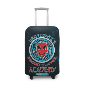 Чехол для чемодана 3D с принтом Demon Slayer ACADEMY в городе Новоалтайск, 86% полиэфир, 14% спандекс | двустороннее нанесение принта, прорези для ручек и колес | demon slayer | kamado | kimetsu no yaiba | nezuko | tanjiro | аниме | гию томиока | зеницу агацума | иноске хашибира | камадо | клинок | корзинная девочка | манга | музан кибуцуджи | незуко | рассекающий демонов | танджиро