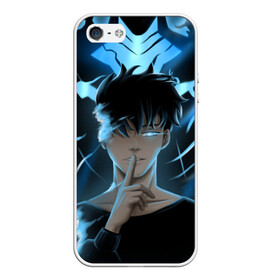 Чехол для iPhone 5/5S матовый с принтом Solo leveling Manga в городе Новоалтайск, Силикон | Область печати: задняя сторона чехла, без боковых панелей | Тематика изображения на принте: anime | manga | solo leveling | аниме | манга | поднятие уровня в одиночку | улыбка | хэллоуин