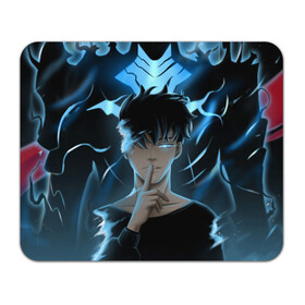 Коврик для мышки прямоугольный с принтом Solo leveling Manga в городе Новоалтайск, натуральный каучук | размер 230 х 185 мм; запечатка лицевой стороны | anime | manga | solo leveling | аниме | манга | поднятие уровня в одиночку | улыбка | хэллоуин