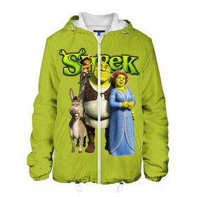 Мужская куртка 3D с принтом Шрек/Shrek в городе Новоалтайск, ткань верха — 100% полиэстер, подклад — флис | прямой крой, подол и капюшон оформлены резинкой с фиксаторами, два кармана без застежек по бокам, один большой потайной карман на груди. Карман на груди застегивается на липучку | cartoon | fiona | shrek | болото | детям | комедия | кот в сапогах | мультик | огр | осел | персонажи мультфильмов | тролль | фиона | шрек