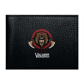 Обложка для студенческого билета с принтом Valheim Viking Bear в городе Новоалтайск, натуральная кожа | Размер: 11*8 см; Печать на всей внешней стороне | Тематика изображения на принте: fantasy | mmo | valheim | valve | валхейм | вальхейм | викинги | выживалка | игра | королевская битва | ммо | ролевая игра | фэнтази