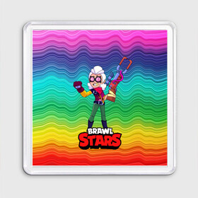 Магнит 55*55 с принтом Белль Belle Brawl Stars в городе Новоалтайск, Пластик | Размер: 65*65 мм; Размер печати: 55*55 мм | Тематика изображения на принте: bele | belle | brawl | brawl stars | brawlstars | brawl_stars | squeak | белле | белль | бель | бравл | бравлстарс | писк | сквик