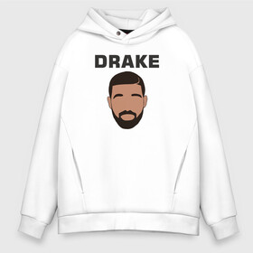 Мужское худи Oversize хлопок с принтом DRAKE в городе Новоалтайск, френч-терри — 70% хлопок, 30% полиэстер. Мягкий теплый начес внутри —100% хлопок | боковые карманы, эластичные манжеты и нижняя кромка, капюшон на магнитной кнопке | drake | hotline bling | rap | дрейк | зарубежный реп | реп | рэп