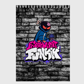 Скетчбук с принтом Friday Night Funkin Bomb man B в городе Новоалтайск, 100% бумага
 | 48 листов, плотность листов — 100 г/м2, плотность картонной обложки — 250 г/м2. Листы скреплены сверху удобной пружинной спиралью | Тематика изображения на принте: bomb | bombman | friday night funkin | man | белый | бомб | бомба | бомбмэн | кирпич | микрофон | мэн | рисовка | розовый | текстура | фиолетовый | фрайдэй | цвета | черный