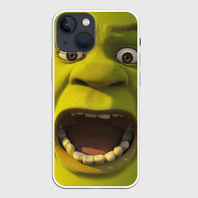 Чехол для iPhone 13 mini с принтом Shrek | Шрек в городе Новоалтайск,  |  | Тематика изображения на принте: 20 | 4к | boots | cat | donkey | fiona | green | in | me | meme | memes | once | shrek | somebody | told | в | зеленый | кот | лет | мем | мемы | мульт | мультфильм | огр | огры | осел | сапогах | фиона | шрек