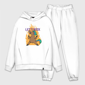 Мужской костюм хлопок OVERSIZE с принтом Lets Rock Horse в городе Новоалтайск,  |  | heavy metal | retro | rock merch | rocker | vintage | вдарим рок | вжарим рок | винтаж | конь | лошадка | лошадь | огонь | пламя | ретро | рок мерч | рок музыка | рокер | хеви метал | хэви металл