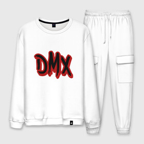 Мужской костюм хлопок с принтом DMX Rap в городе Новоалтайск, 100% хлопок | на свитшоте круглая горловина, мягкая резинка по низу. Брюки заужены к низу, на них два вида карманов: два “обычных” по бокам и два объемных, с клапанами, расположенные ниже линии бедра. Брюки с мягкой трикотажной резинкой на поясе и по низу штанин. В поясе для дополнительного комфорта — широкие завязки | dmx | dog | earl simmons | hip hop | music | new york | rap | rapper | rip | ruff ryders | диэмикс | музыка | нью йорк | пёс | рэп | рэпер | хипхоп | эрл симмонс