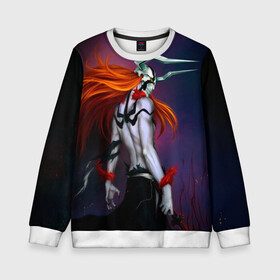 Детский свитшот 3D с принтом Bleach Ichigo Kurosaki в городе Новоалтайск, 100% полиэстер | свободная посадка, прямой крой, мягкая тканевая резинка на рукавах и понизу свитшота | anime | art | bleach | ichigo | kurosaki | lorde | manga | vasto | аниме | арт | блич | ичиго | куросаки