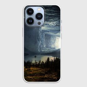 Чехол для iPhone 13 Pro с принтом Фантастический пейзаж в городе Новоалтайск,  |  | елки | ледник | лес | озеро | пейзаж | природа | свет | скала