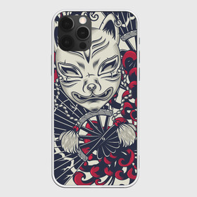 Чехол для iPhone 12 Pro Max с принтом Кицунэ | Маска лисы (Z) в городе Новоалтайск, Силикон |  | fox | japan | кицунэ | лиса | традиции | традиция | япония | японская | японская традиции