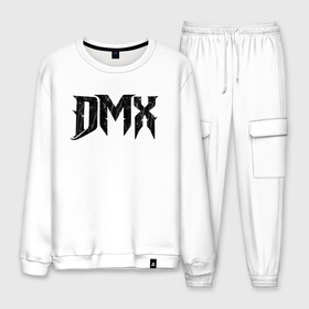 Мужской костюм хлопок с принтом DMX | Logo (Z) в городе Новоалтайск, 100% хлопок | на свитшоте круглая горловина, мягкая резинка по низу. Брюки заужены к низу, на них два вида карманов: два “обычных” по бокам и два объемных, с клапанами, расположенные ниже линии бедра. Брюки с мягкой трикотажной резинкой на поясе и по низу штанин. В поясе для дополнительного комфорта — широкие завязки | Тематика изображения на принте: dark man x | dmx | earl simmons | hip hop | rap | реп | репер | рэп | хип хоп | эрл симмонс