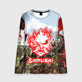 Мужской лонгслив 3D с принтом SAMURAI | CYBERPUNK в городе Новоалтайск, 100% полиэстер | длинные рукава, круглый вырез горловины, полуприлегающий силуэт | 2077 | cd projekt red | cyberpunk | cyberpunk 2077 | game | samurai | арт | будущее | видеоигра | игра | киберпанк | киберпанк 2077 | киборг | киборги