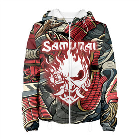 Женская куртка 3D с принтом SAMURAI CYBERPUNK NINJA в городе Новоалтайск, ткань верха — 100% полиэстер, подклад — флис | прямой крой, подол и капюшон оформлены резинкой с фиксаторами, два кармана без застежек по бокам, один большой потайной карман на груди. Карман на груди застегивается на липучку | 2077 | cd projekt red | cyberpunk | cyberpunk 2077 | game | samurai | арт | будущее | видеоигра | игра | киберпанк | киберпанк 2077 | киборг | киборги