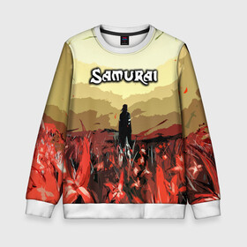 Детский свитшот 3D с принтом SAMURAI PROJECT RED в городе Новоалтайск, 100% полиэстер | свободная посадка, прямой крой, мягкая тканевая резинка на рукавах и понизу свитшота | Тематика изображения на принте: 2077 | cd projekt red | cyberpunk | cyberpunk 2077 | game | samurai | арт | будущее | видеоигра | игра | киберпанк | киберпанк 2077 | киборг | киборги