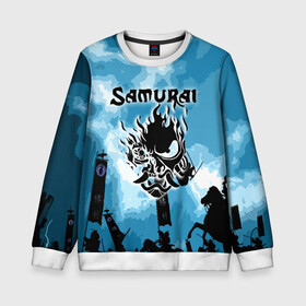 Детский свитшот 3D с принтом SAMURAI KING 2077 в городе Новоалтайск, 100% полиэстер | свободная посадка, прямой крой, мягкая тканевая резинка на рукавах и понизу свитшота | Тематика изображения на принте: 2077 | cd projekt red | cyberpunk | cyberpunk 2077 | game | samurai | арт | будущее | видеоигра | игра | киберпанк | киберпанк 2077 | киборг | киборги