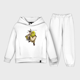 Детский костюм хлопок Oversize с принтом Shrek Donkey в городе Новоалтайск,  |  | Тематика изображения на принте: dreamworks | shrek | арт | лого | мультфильм | постер | шрек