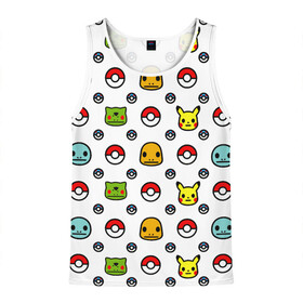 Мужская майка 3D с принтом POKEMON / ПОКЕМОНЫ в городе Новоалтайск, 100% полиэстер | круглая горловина, приталенный силуэт, длина до линии бедра. Пройма и горловина окантованы тонкой бейкой | Тематика изображения на принте: a bathing ape | bape | bape shark | bape sta | monkey | pikachu | pokemons | star | streetwear | бейп | горила | обезьянка | пикачу | покемоны | стар | стритвеар | стритвир бренд | узор. | уличный стиль