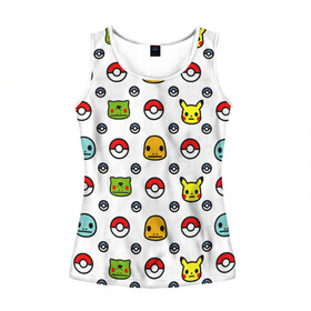 Женская майка 3D с принтом POKEMON / ПОКЕМОНЫ в городе Новоалтайск, 100% полиэстер | круглая горловина, прямой силуэт, длина до линии бедра | a bathing ape | bape | bape shark | bape sta | monkey | pikachu | pokemons | star | streetwear | бейп | горила | обезьянка | пикачу | покемоны | стар | стритвеар | стритвир бренд | узор. | уличный стиль