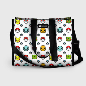 Сумка-шоппер 3D с принтом POKEMON / ПОКЕМОНЫ в городе Новоалтайск, 100% полиэстер | застегивается на металлическую кнопку; внутренний карман застегивается на молнию. Стенки укреплены специальным мягким материалом, чтобы защитить содержимое от несильных ударов
 | a bathing ape | bape | bape shark | bape sta | monkey | pikachu | pokemons | star | streetwear | бейп | горила | обезьянка | пикачу | покемоны | стар | стритвеар | стритвир бренд | узор. | уличный стиль