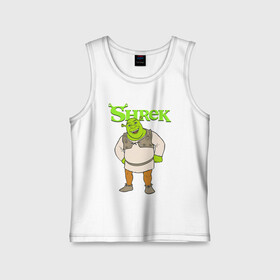 Детская майка хлопок с принтом Shrek | Шрек (Z) в городе Новоалтайск,  |  | dreamworks | shrek | зелёный огр | мульт | мультфильм | приключения