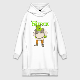 Платье-худи хлопок с принтом Shrek | Шрек (Z) в городе Новоалтайск,  |  | dreamworks | shrek | зелёный огр | мульт | мультфильм | приключения