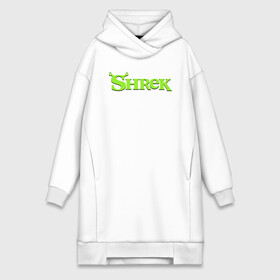 Платье-худи хлопок с принтом Shrek | Logo (Z) в городе Новоалтайск,  |  | dreamworks | logo | shrek | зелёный огр | мульт | мультфильм | приключения