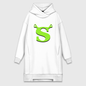 Платье-худи хлопок с принтом Shrek Logo (+спина) (Z) в городе Новоалтайск,  |  | dreamworks | shrek | зелёный огр | мульт | мультфильм | приключения