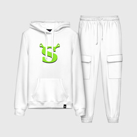 Женский костюм хлопок (с толстовкой) с принтом Shrek Logo (+спина) (Z) в городе Новоалтайск,  |  | dreamworks | shrek | зелёный огр | мульт | мультфильм | приключения