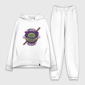 Женский костюм хлопок Oversize с принтом Turtles   Donatello в городе Новоалтайск,  |  | donatello | leonardo | michelangelo | ninja | pizza | raphael | turtles | воин | донателло | животные | комикс | комиксы | леонардо | микеланджело | мультфильм | мутант | мутанты | ниндзя | пицца | рафаэль | сплинтер | супергерой