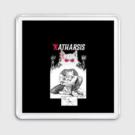 Магнит 55*55 с принтом Katharsis | Beastars в городе Новоалтайск, Пластик | Размер: 65*65 мм; Размер печати: 55*55 мм | Тематика изображения на принте: anime | beastars | аниме | анимэ | биастарс | бистар | большой серый волк | легоси | хару