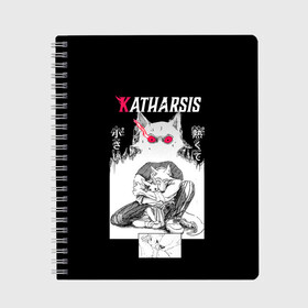 Тетрадь с принтом Katharsis Beastars в городе Новоалтайск, 100% бумага | 48 листов, плотность листов — 60 г/м2, плотность картонной обложки — 250 г/м2. Листы скреплены сбоку удобной пружинной спиралью. Уголки страниц и обложки скругленные. Цвет линий — светло-серый
 | anime | beastars | аниме | анимэ | биастарс | бистар | большой серый волк | легоси | хару