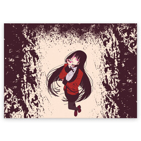 Поздравительная открытка с принтом Kakegurui Yumeko Jabami (Z) в городе Новоалтайск, 100% бумага | плотность бумаги 280 г/м2, матовая, на обратной стороне линовка и место для марки
 | anime | gangan joker | kakegurui | kakegurui twin | manga | аниме | безумный азарт | какэгуруи | кирари момобами | манга | мидари икишима | руна йомозуки | юмэко джабами
