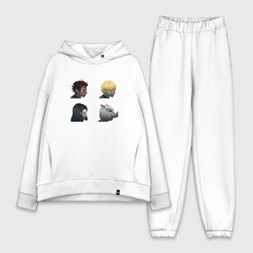 Женский костюм хлопок Oversize с принтом Kimetsu no Yaiba Demon Days в городе Новоалтайск,  |  | demon slayer | kamado | kimetsu no yaiba | nezuko | tanjiro | аниме | гию томиока | зеницу агацума | иноске хашибира | камадо | клинок | корзинная девочка | манга | музан кибуцуджи | незуко | рассекающий демонов | танджиро